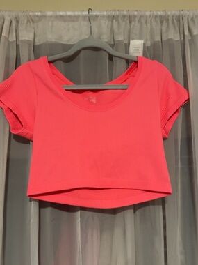 Women’s Aerie Neon Coral Crop Top